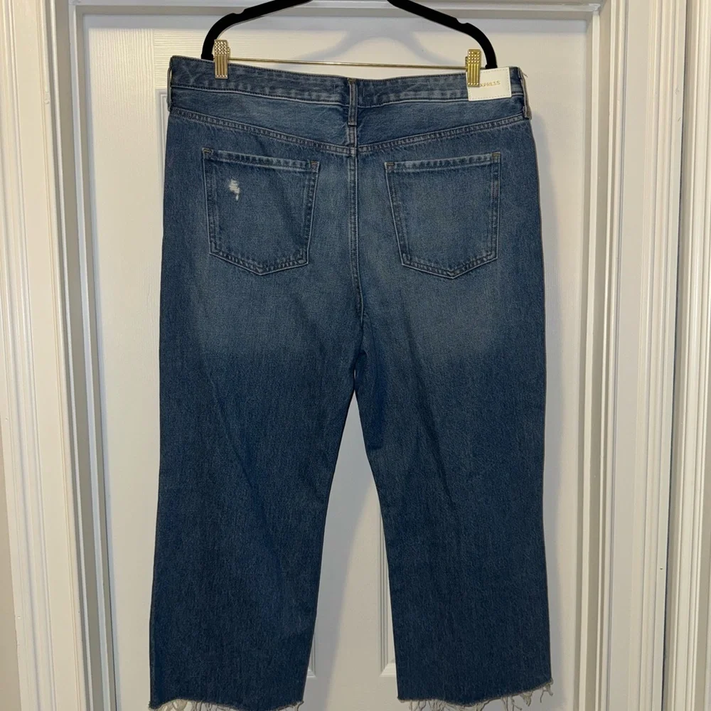 Express Blue Boyfriend Jeans Distressed Casual - Picture 2 of 5